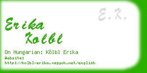 erika kolbl business card