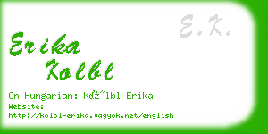 erika kolbl business card